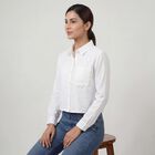 Women's White Classic Collar Classic Shirt, White, small