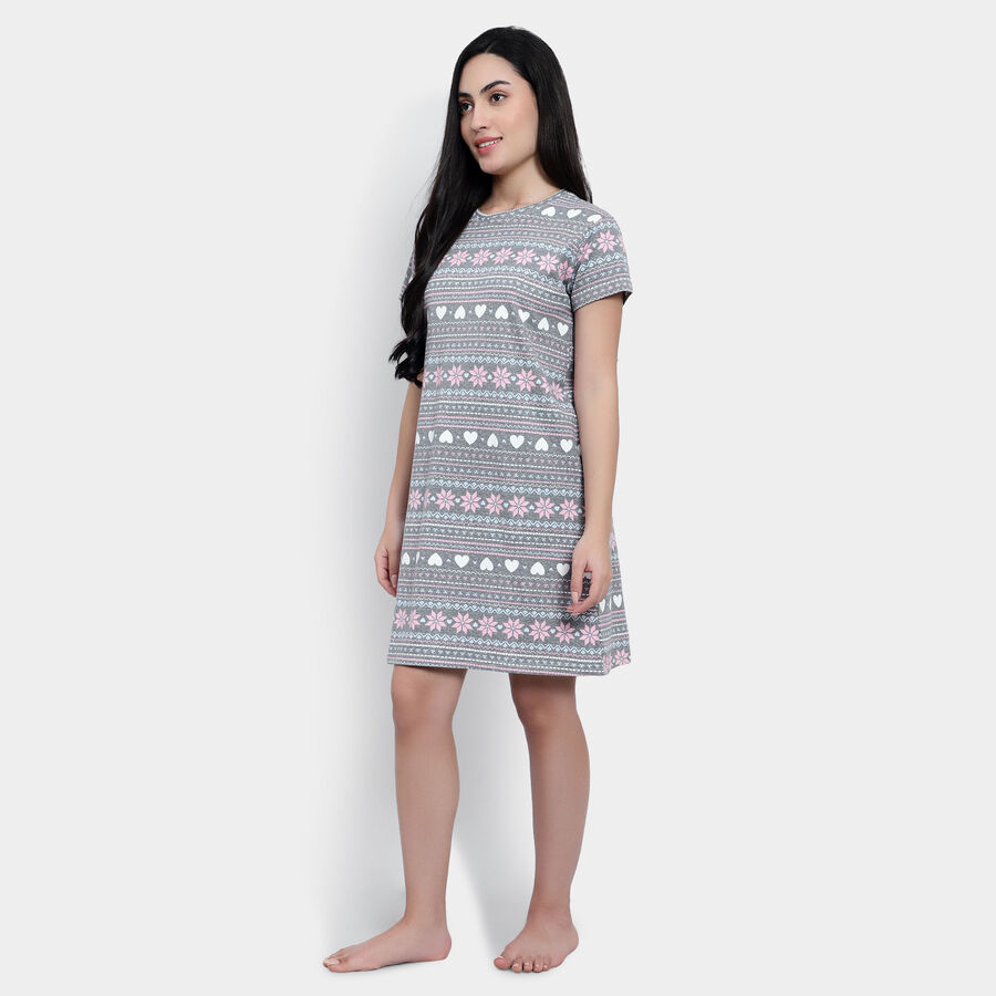 All Over Print Nighty, हल्का ग्रे, large image number null