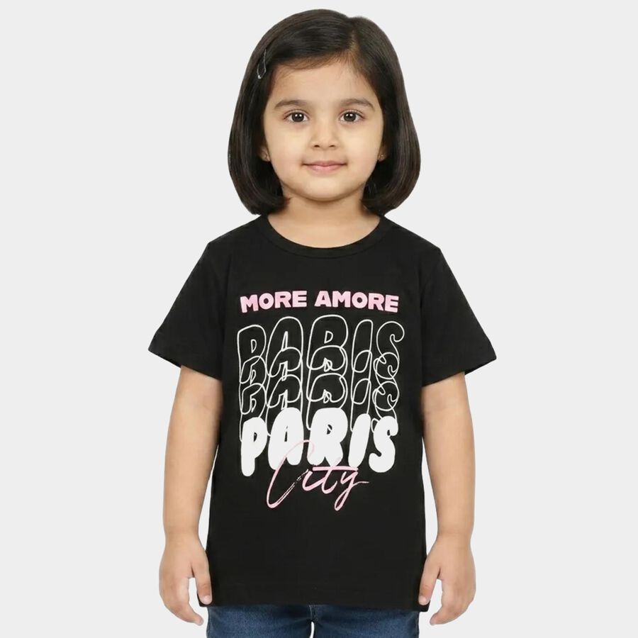 Girls' T-Shirt, Black, large
