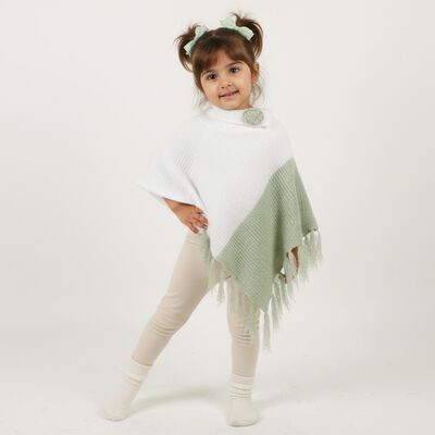 Girls Light Green Crew Neck Casual Pullover