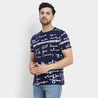 Round Neck T-Shirt, Navy Blue, small image number null