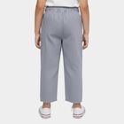 Girls' Muted Steel Grey Relaxed Fit Floral Embroidered Jeans, Light Grey, small