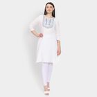 Ladies' 100% Cotton Kurta, ऑफ व्हाइट, small image number null