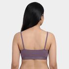 Women's Purple Cotton Blend Scoop Neck Wireless Bra, Purple, small