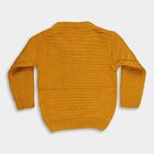 Infants Bright Mustard Yellow Round Neck Casual Pullover, Yellow, small image number null