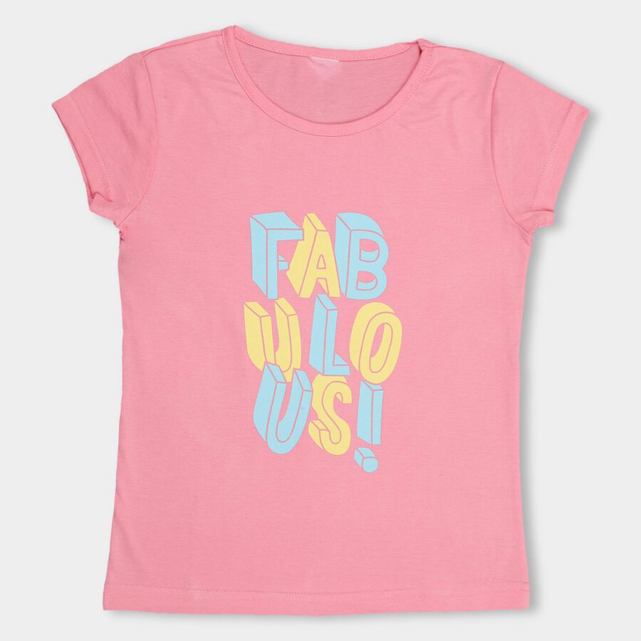 Girls' T-Shirt , गुलाबी, large image number null