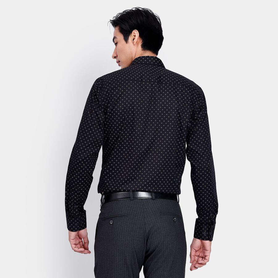 Men's 100% Cotton Formal Shirt, Black, large image number null