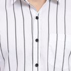 Men's 100% Cotton Casual Shirt , White, small