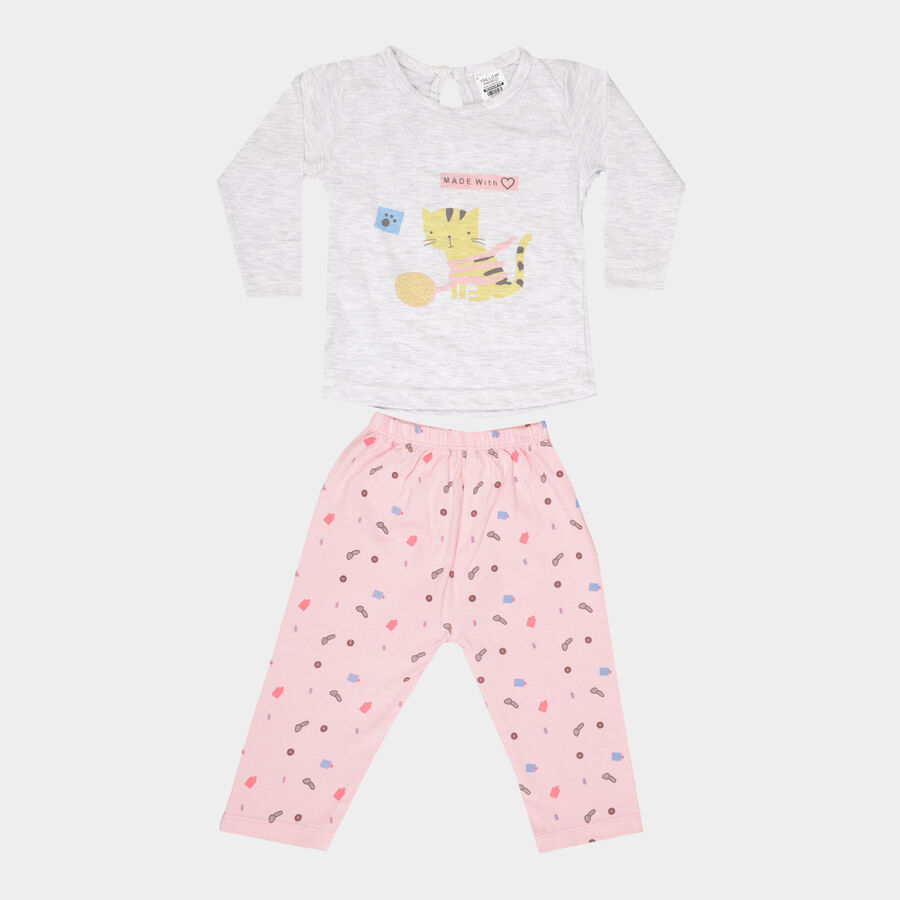 Infants Cotton Hipster Set, Melange Light Grey, large image number null