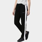 Women's Black Slim Fit Cuffed Track Pants, काला, small