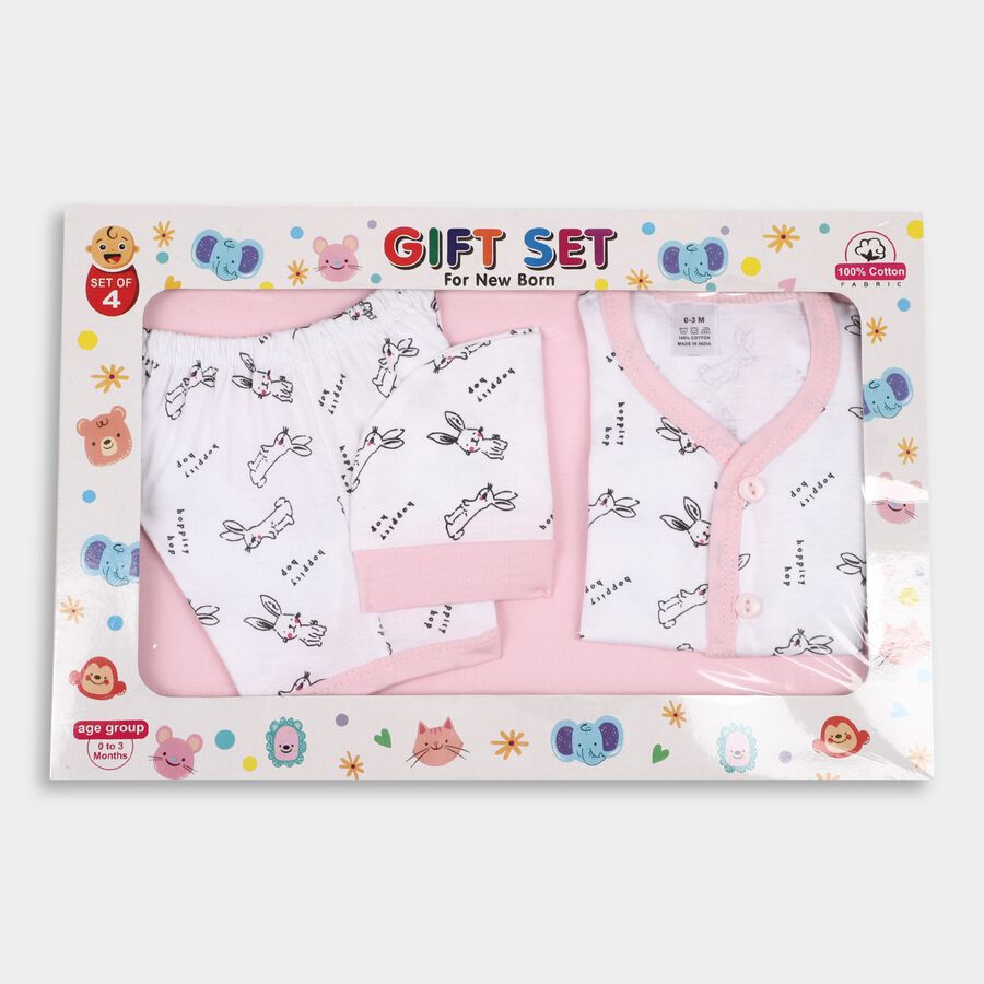 Infants'100% Cotton Gift Set, Pink, large image number null