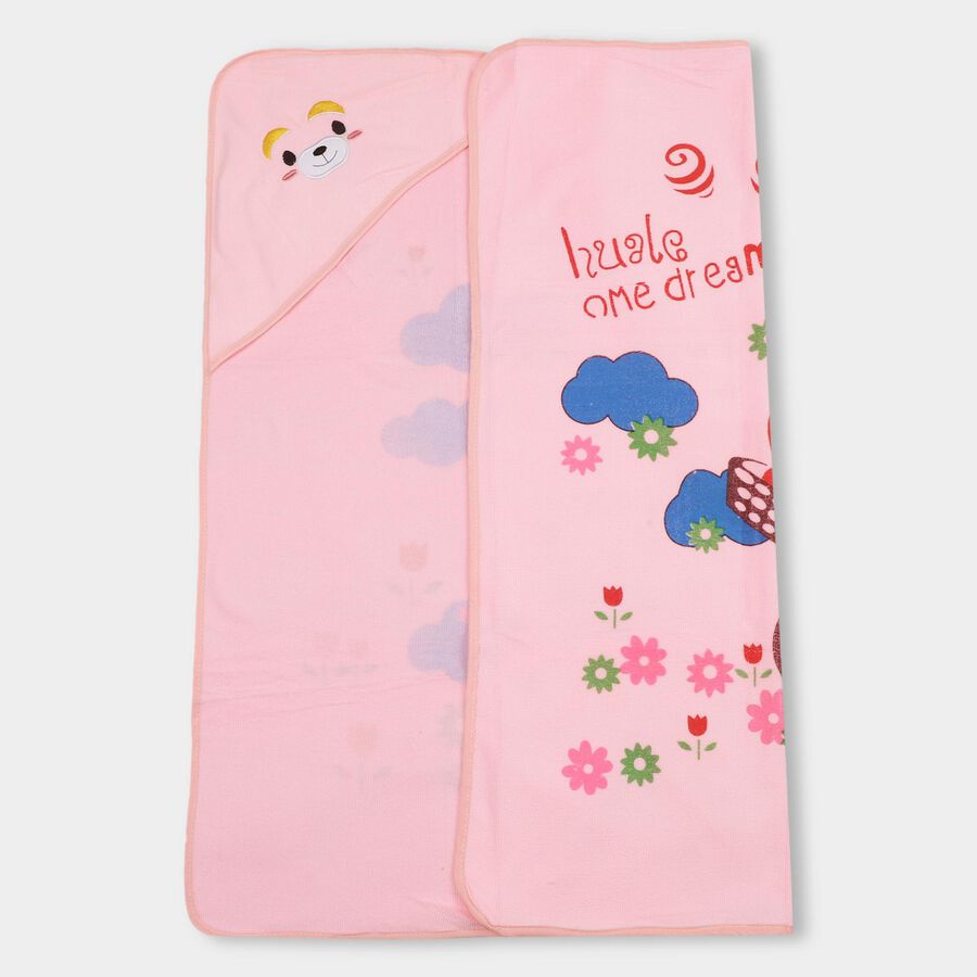 Infants' 100% Cotton Towel, Pink, large image number null