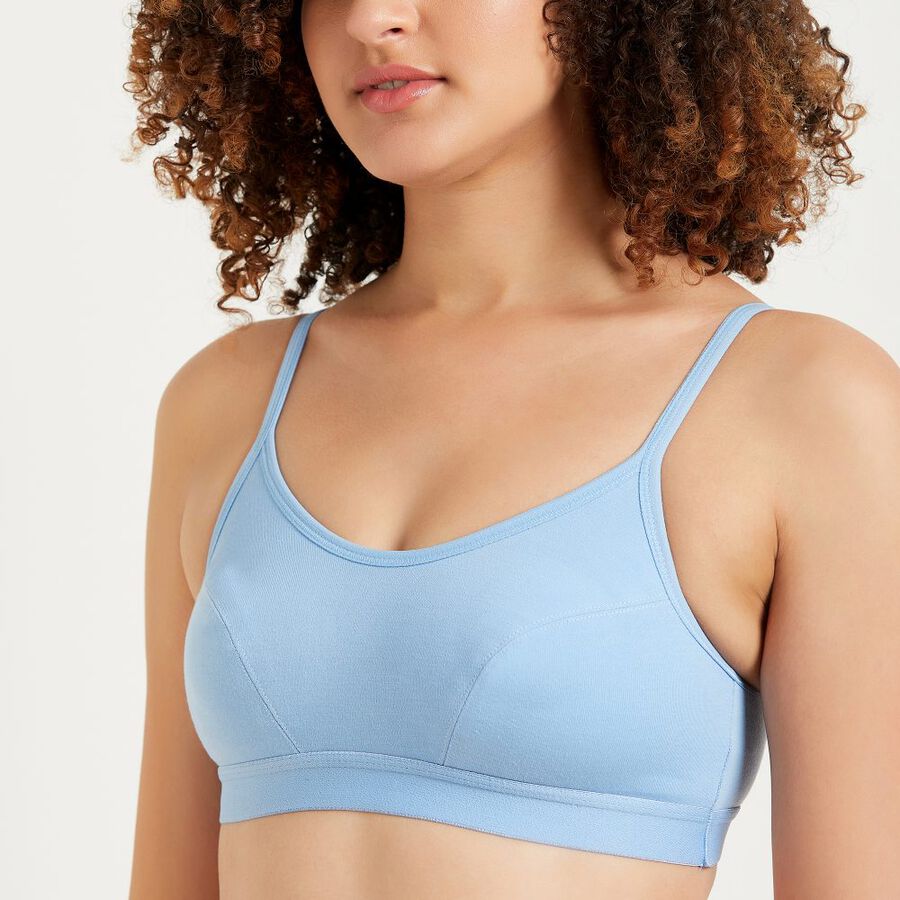 Ladies' Non-Padded Bra, Mid Blue, large image number null