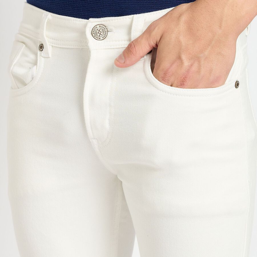 Men's Slim Fit Jeans, White, large image number null