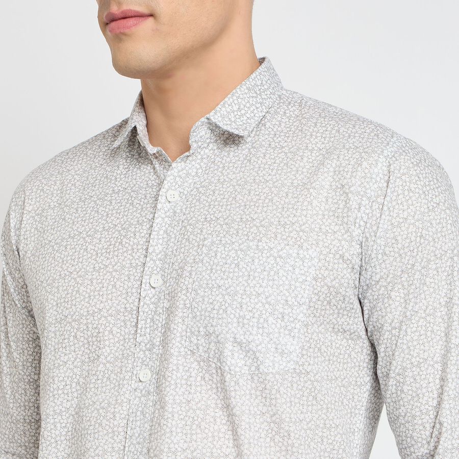 Men's Cotton Casual Shirt, Light Grey, large image number null