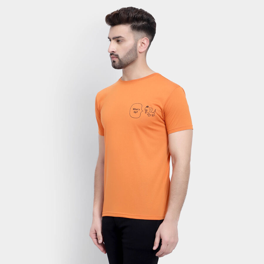 Round Neck T-Shirt, Orange, large image number null