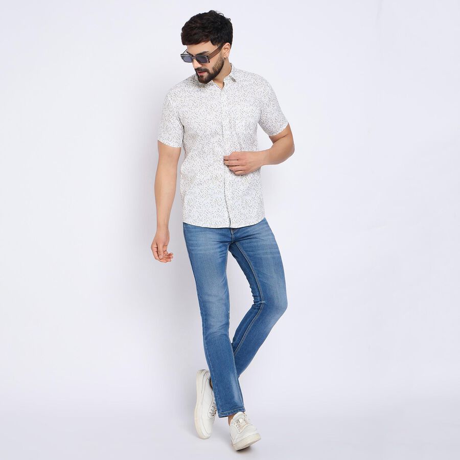 Men's 100% Cotton Casual Shirt , पीला, large