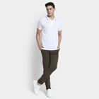 Men's Collared Half Sleeves T-Shirt, White, small image number null