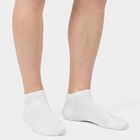 Men's Ankle Length Pack of 3 Socks ( Grey, White, Black ), काला, small