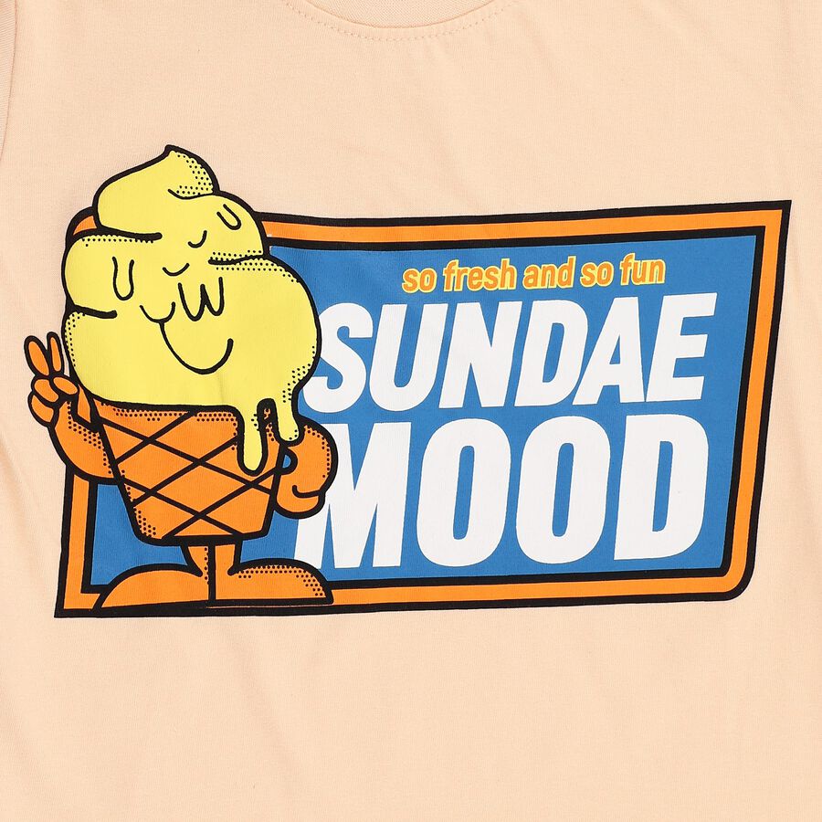 Boys' Half Sleeves T-Shirt, नारंगी, large