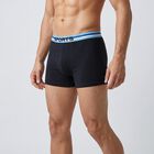 Men's Navy Blue Regular Fit Solid Trunks, नेवी ब्लू, small