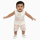 Infants' 100% Cotton Short Set, Off White, small image number null