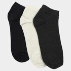 Men's Ankle Length Pack of 3 Socks ( Grey, Charcoal, Navy ), नेवी ब्लू, small