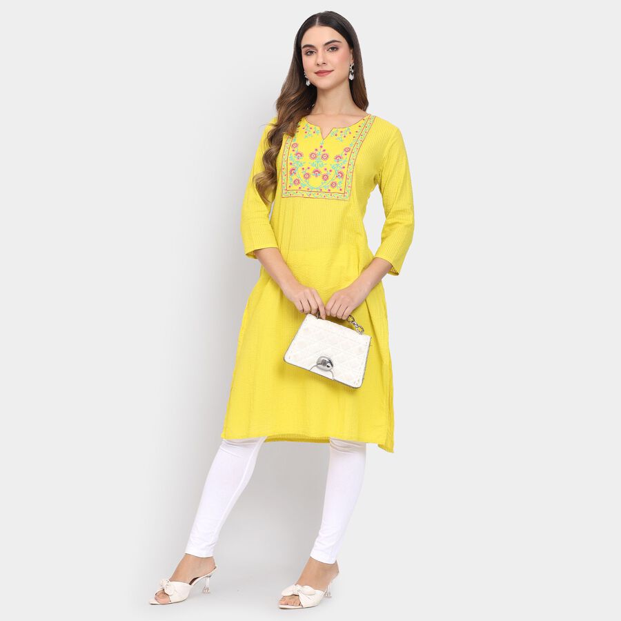 Ladies' 100% Cotton Kurta , Light Green, large image number null