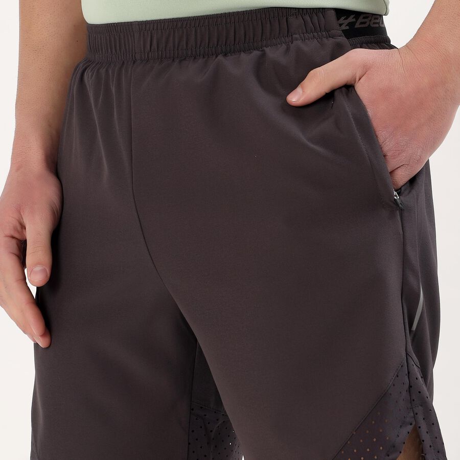 Men's Dark Charcoal Regular Fit Running Shorts, Dark Grey, large