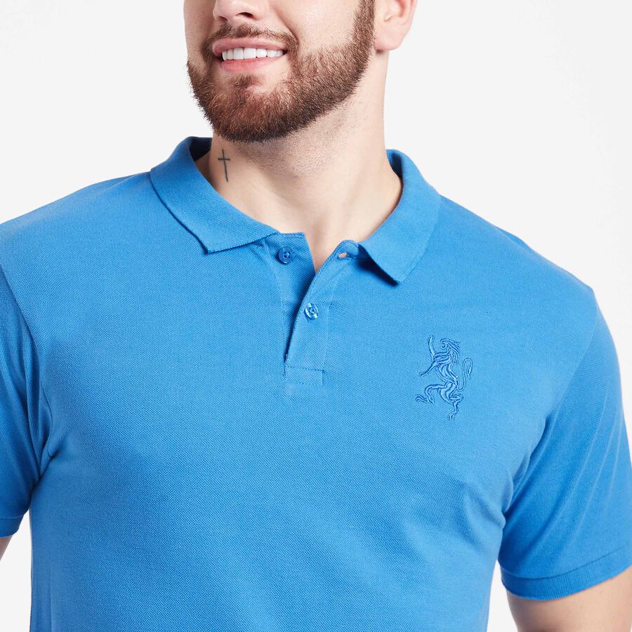 Solid Polo Shirt, Light Blue, large image number null