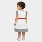 Infants' Navy Blue Regular Fit Polka Dot Frock, Navy Blue, small