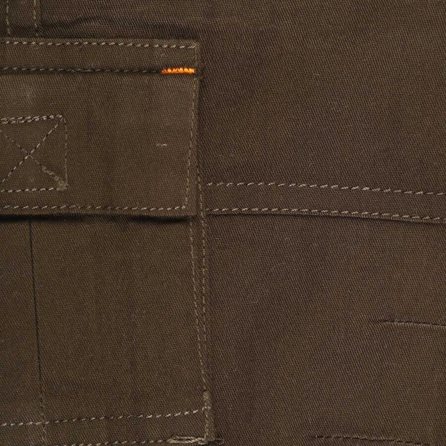 Infants Cotton Solid Trousers, Olive, large image number null