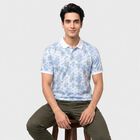 Men's Navy Blue Cotton Polo Neck Polo T-Shirt, Dark Blue, small
