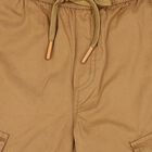 Boys' Khaki Regular Fit Cargo Trousers, खाकी, small