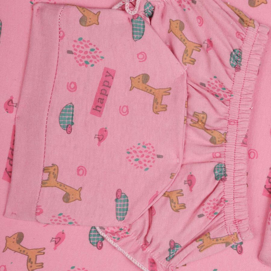 Infants Cotton Printed Baby Gift Set, Pink, large image number null