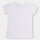 Girls' 100% Cotton T-Shirt, White, small