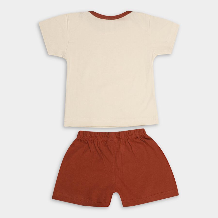 Infant Boys' 100% Cotton Baba Suit, Beige, large image number null