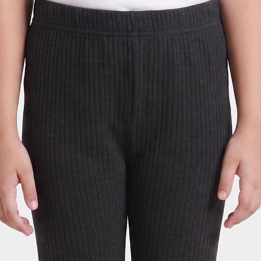 Girls Charcoal Long Johns Thermal, चारकोल, large