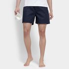 Men's 100% Cotton Boxers, Navy Blue, small image number null