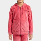 Girls Pink Hooded Neck Lounge Hipster Set, Fuchsia, small