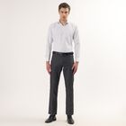 Men's Light Grey Spread Collar Checked Formal Shirt, हल्का ग्रे, small