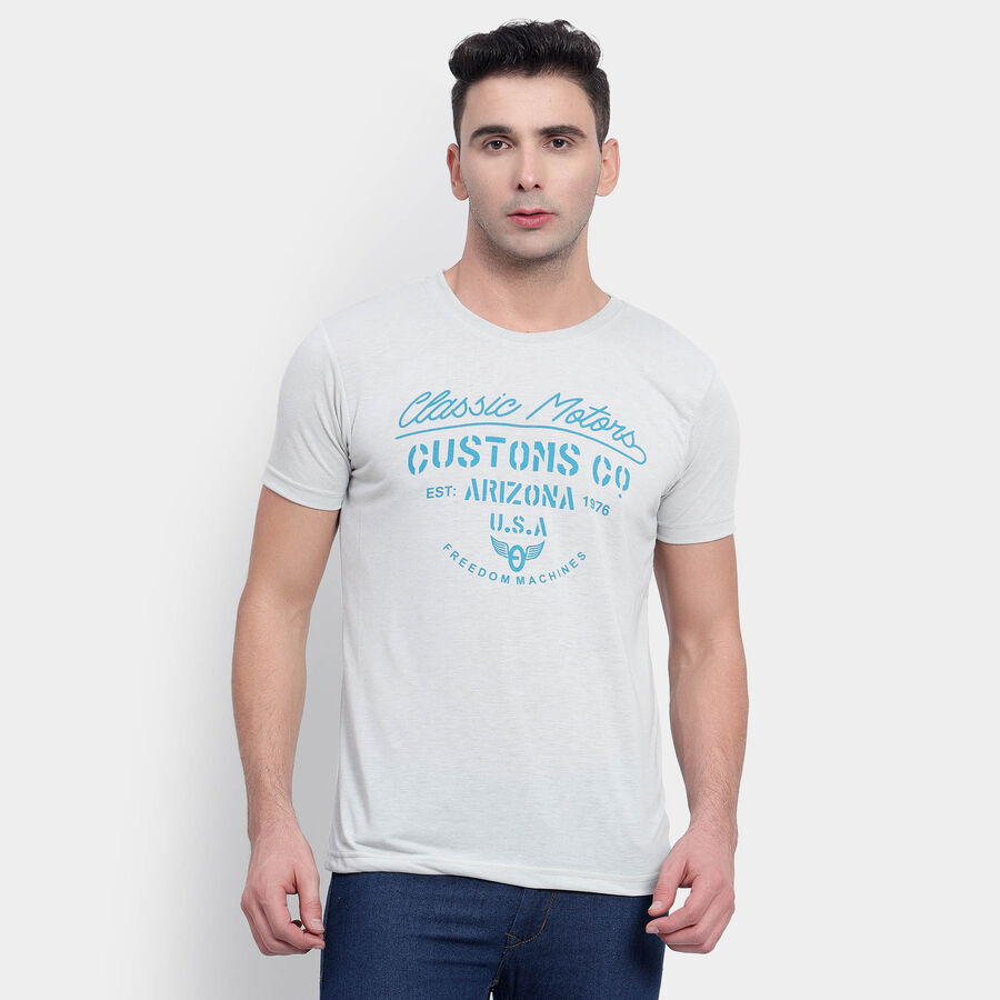 Round Neck T-Shirt, Light Grey, large image number null