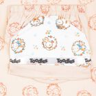 Infants Printed Cotton Baby Gift Set, Peach, small image number null