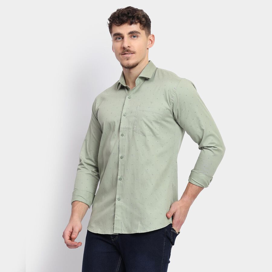 Men's 100% Cotton Formal Shirt , Light Green, large image number null