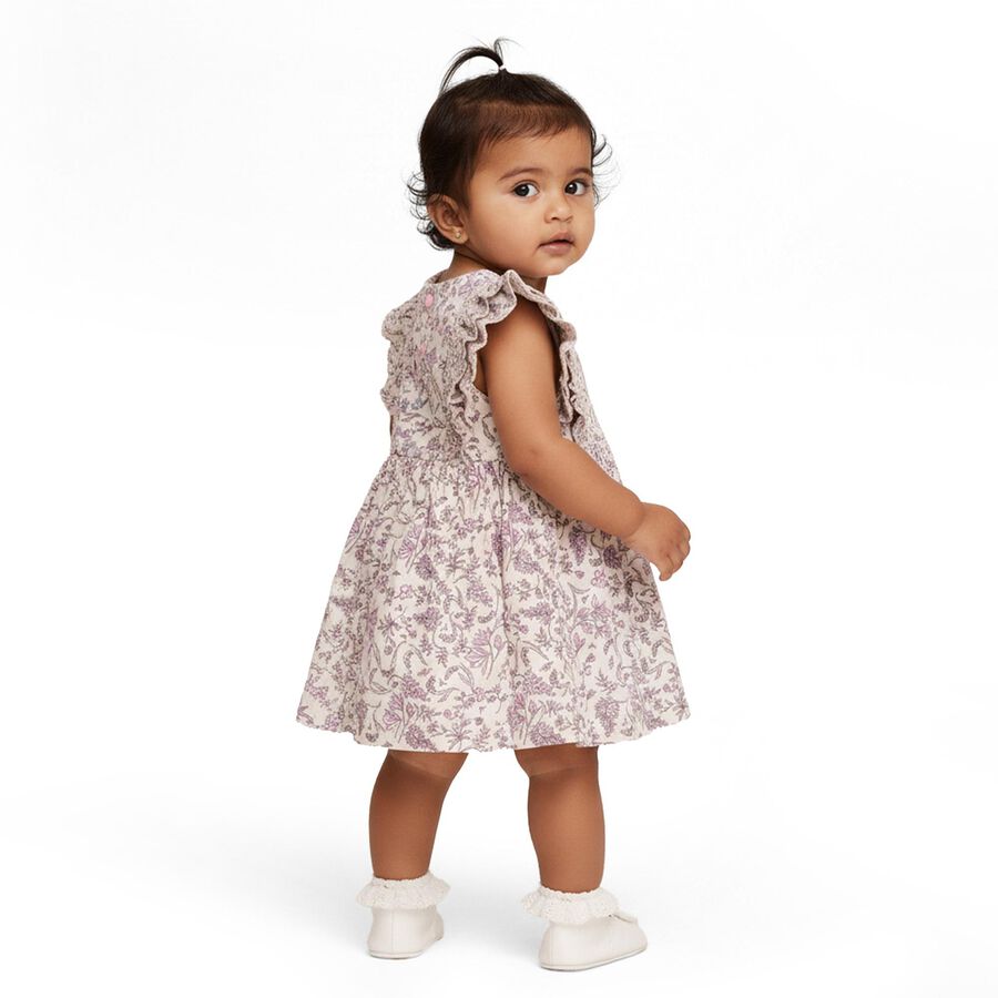 Infants' 100% Cotton Frock, गहरा पीला, large image number null