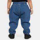 Infants Blue Relaxed Fit Patch Pocket Jeans, Mid Blue, small