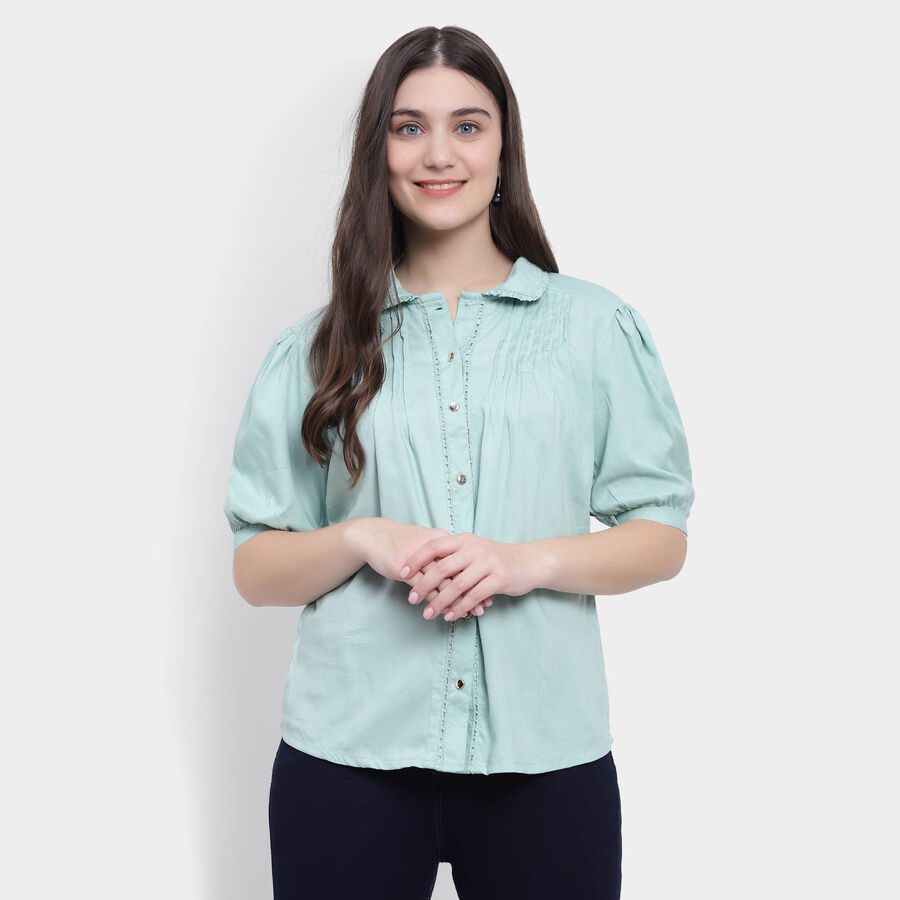Solid Shirt, Light Green, large image number null
