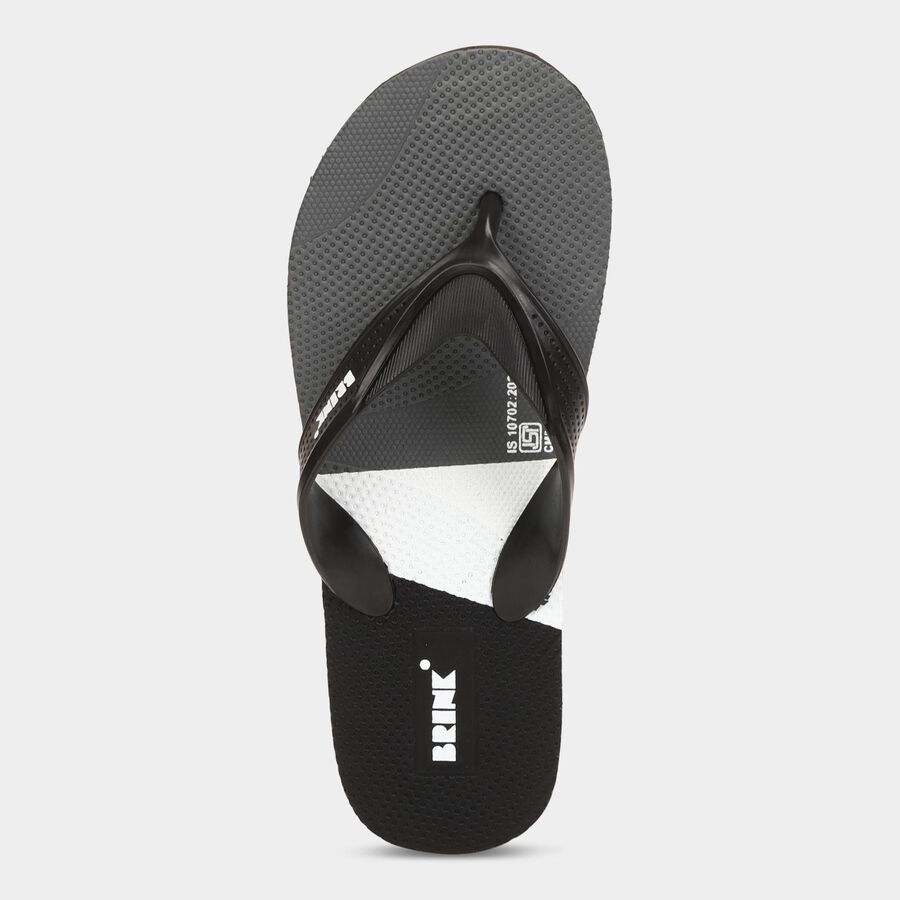 Men's V Strap Slipper, Black, large image number null