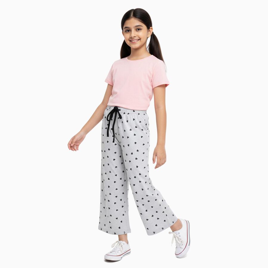 Girls' Pyjama, Light Grey, large image number null