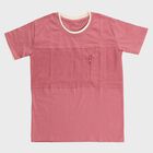 Boys Bright Pink Round Neck Casual T-Shirt, Pink, small